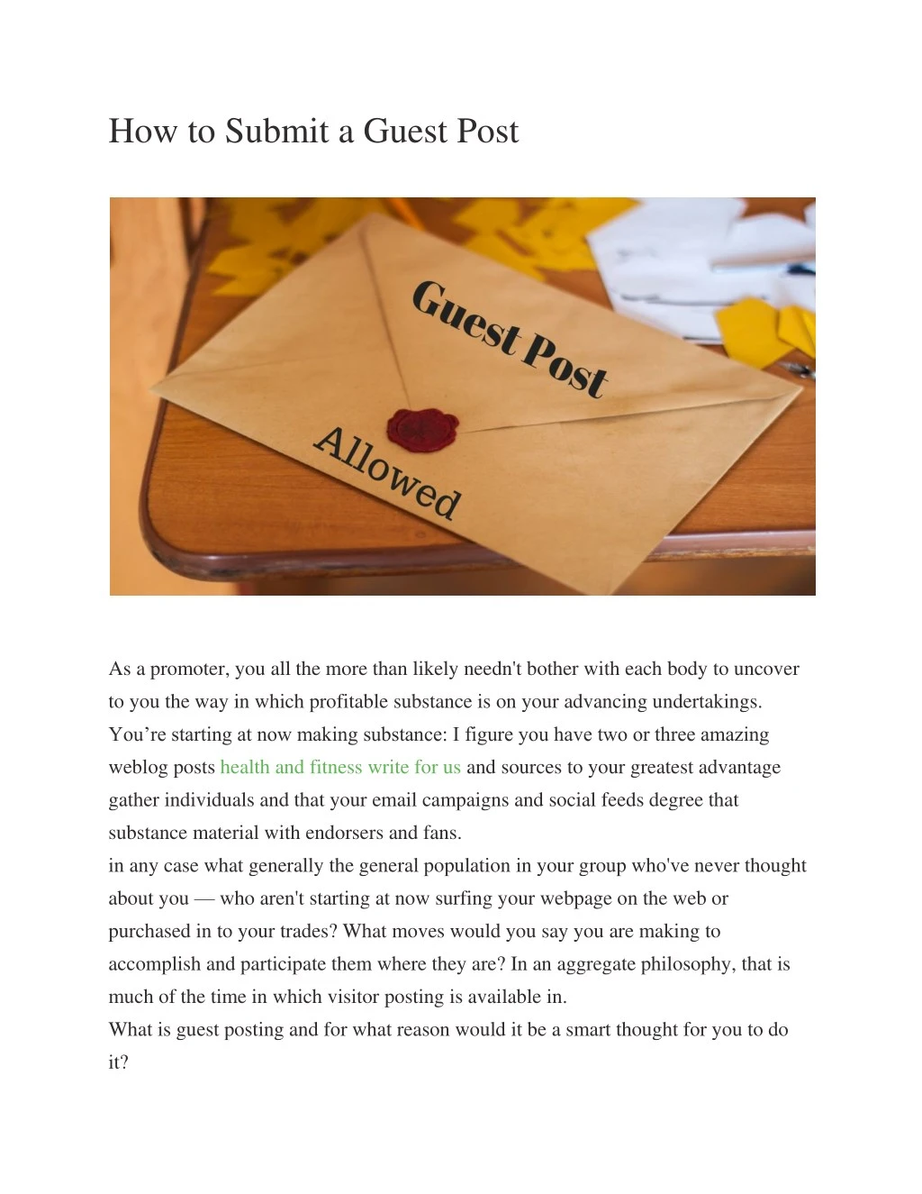 how to submit a guest post