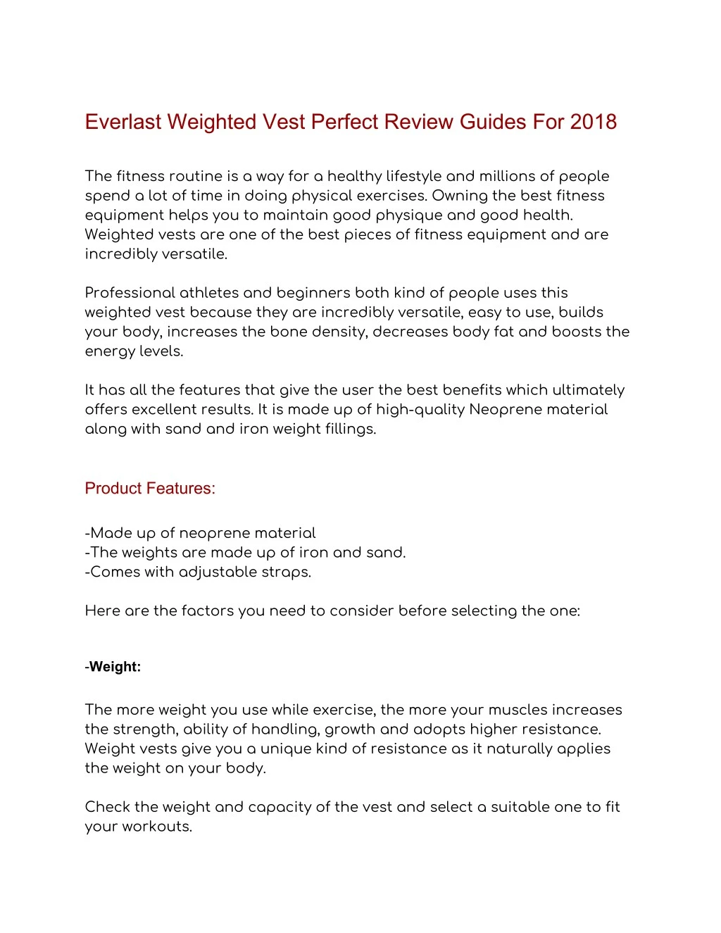 everlast weighted vest perfect review guides