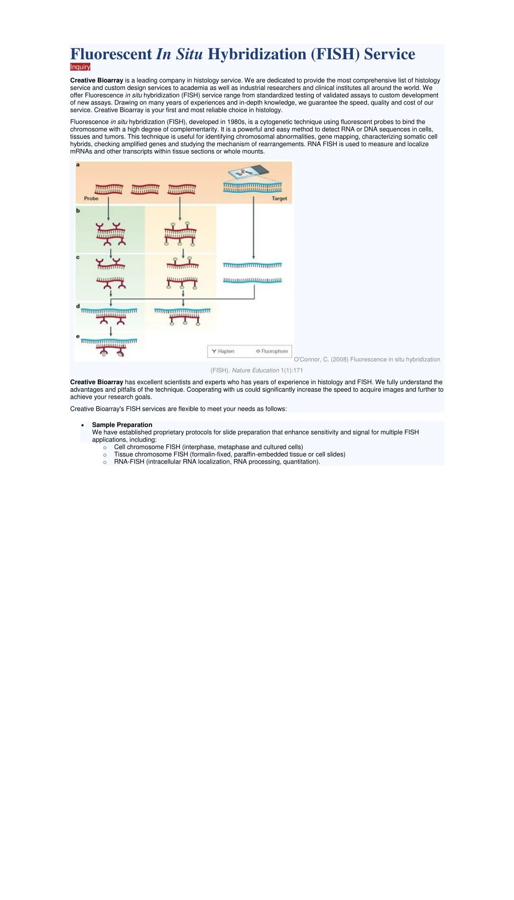 fluorescent in situ hybridization fish service