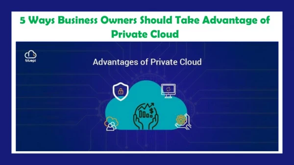 5 Ways Business Owners Should Take Advantage of Private Cloud