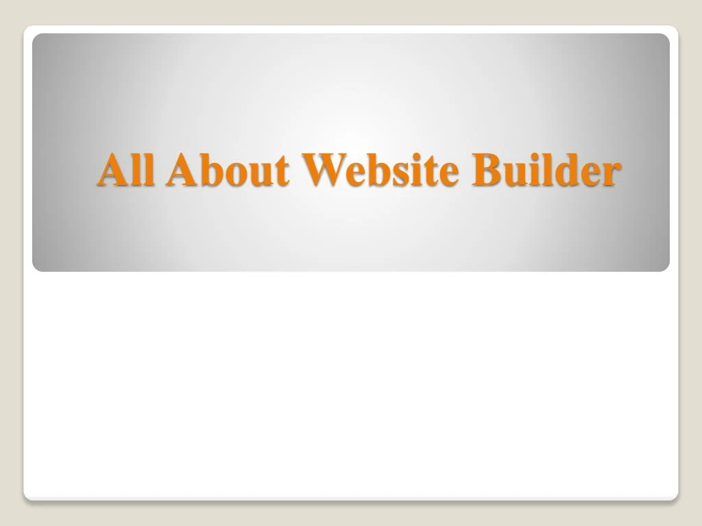 all about website builder