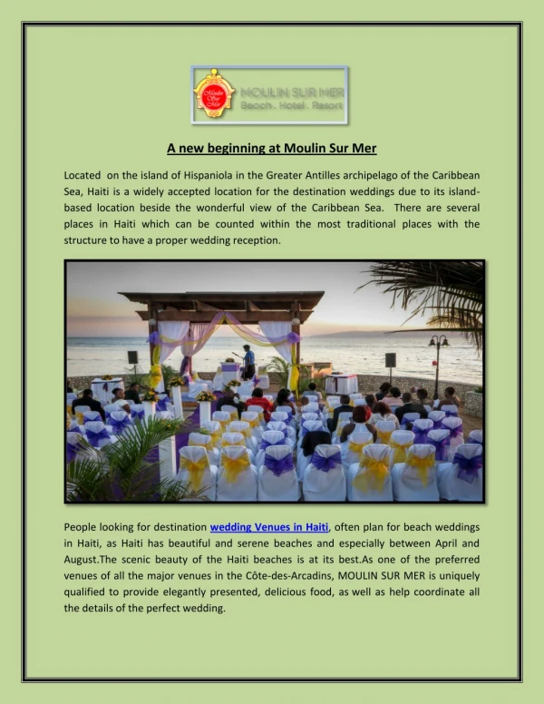 a new beginning at moulin sur mer