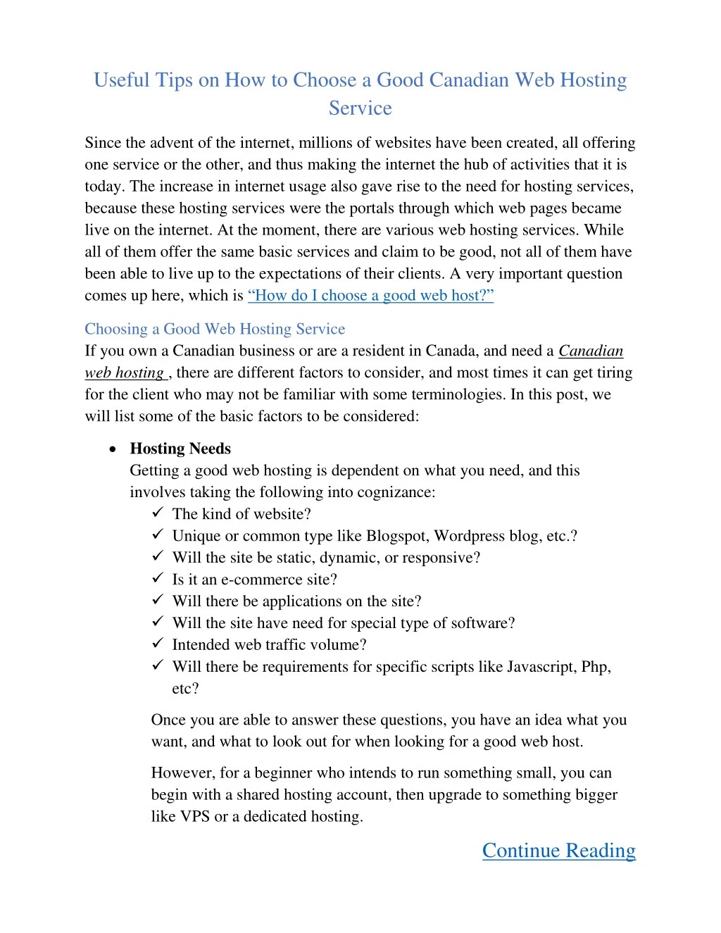 useful tips on how to choose a good canadian