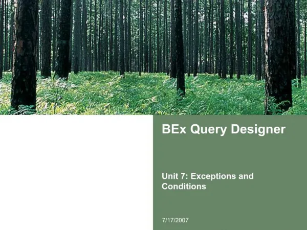 BEx Query Designer