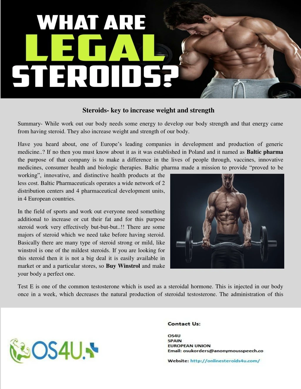 steroids key to increase weight and strength
