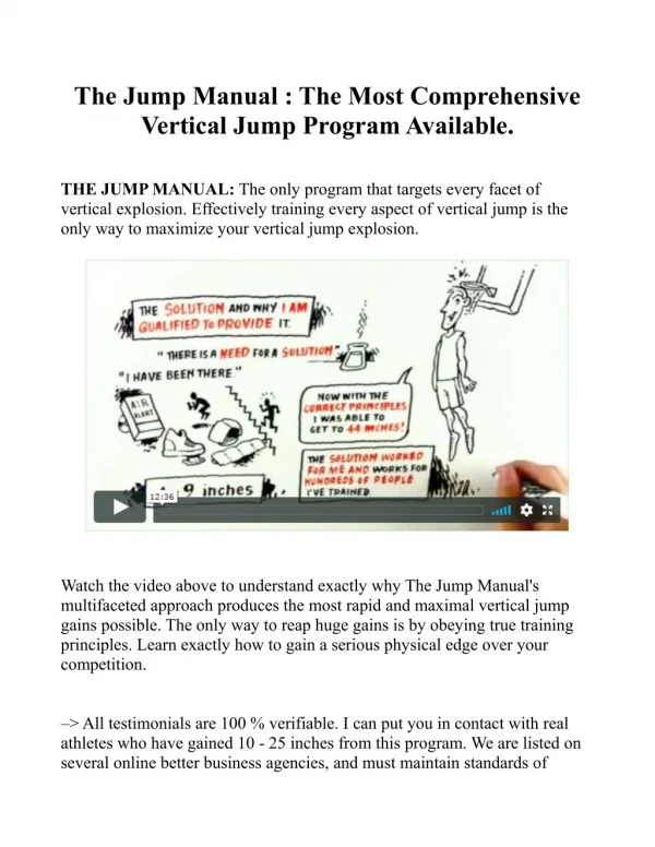 The Jump Manual Free Download | Jacob Hiller's PDF