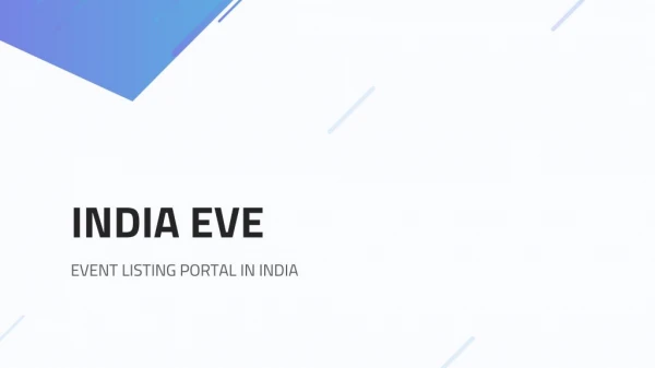India Eve | Event Listing website