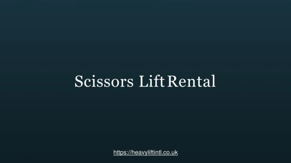 Scissors Lift Rental