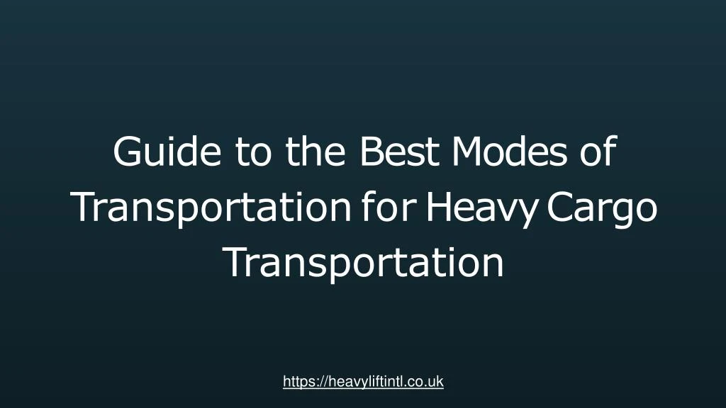 guide to the best modes of transportation
