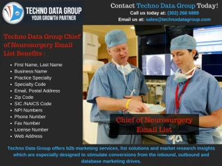 Chief of Neurosurgery Email List | Neurosurgery Lists - slide 1