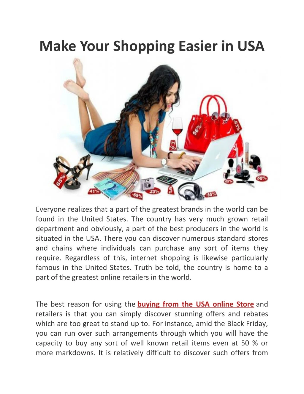 make your shopping easier in usa