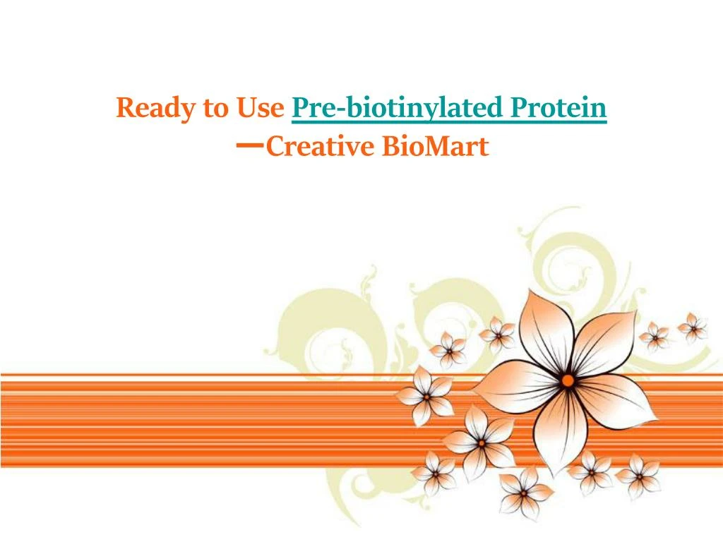 ready to use pre biotinylated protein creative