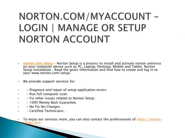 norton com myaccount login manage or setup norton account