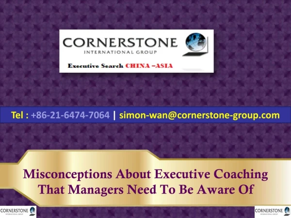 Misconceptions About Executive Coaching That Managers Need To Be Aware Of