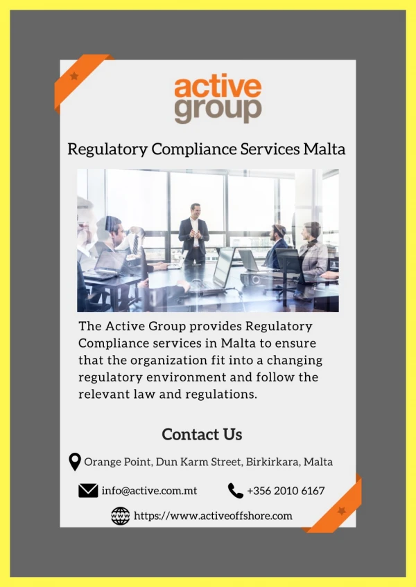 Regulatory Compliance Services Malta