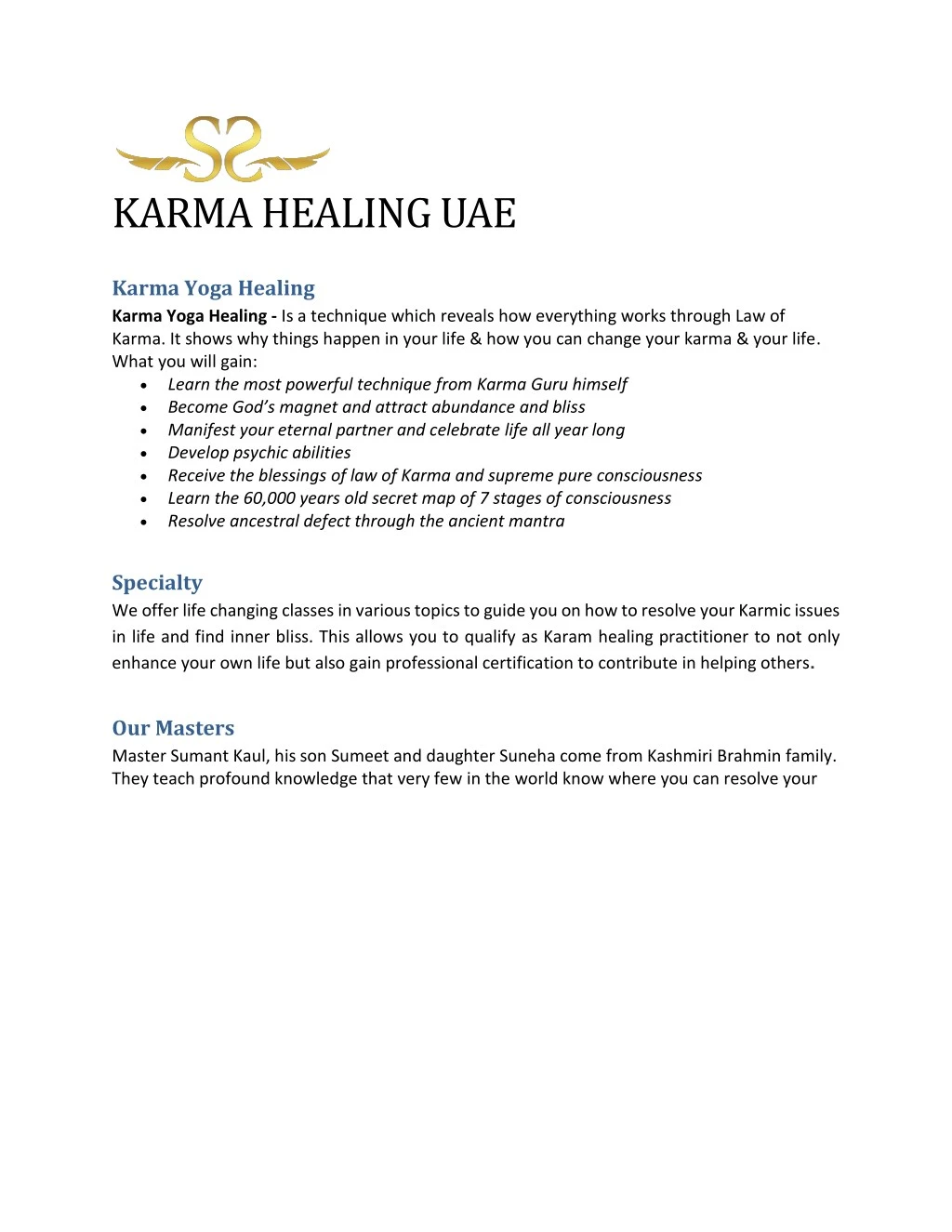 karma healing uae