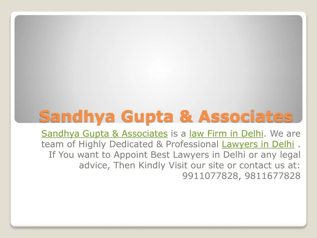 sandhya gupta associates