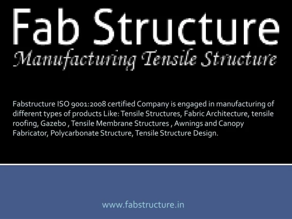 Tensile Structure - Manufacturer & Suppliers‎ Tensile Fabric Structure