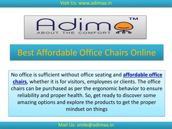 Buy High Quality Affordable Office Chairs