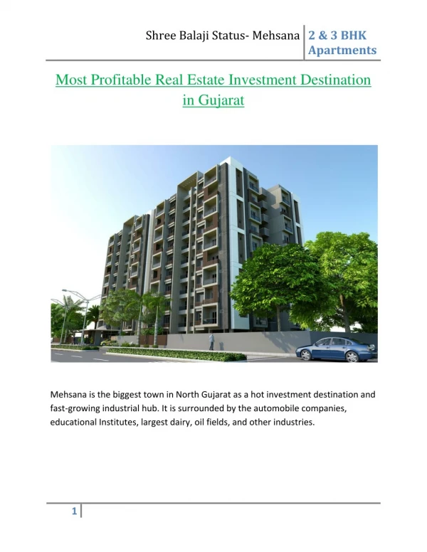 Most Profitable Real Estate Investment Destination in Gujarat