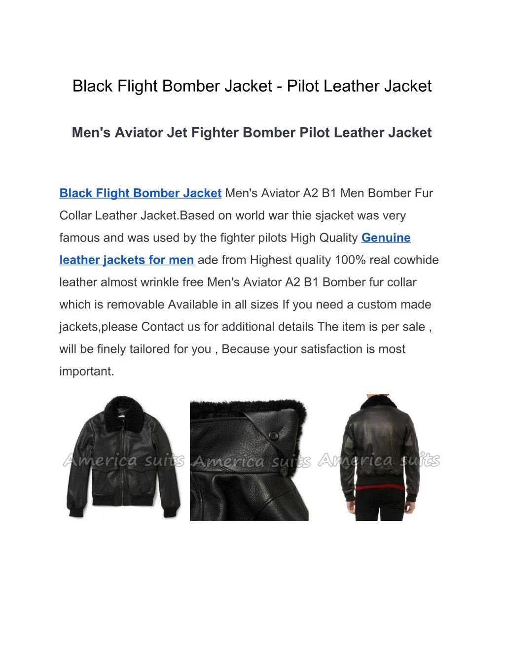 black flight bomber jacket pilot leather jacket