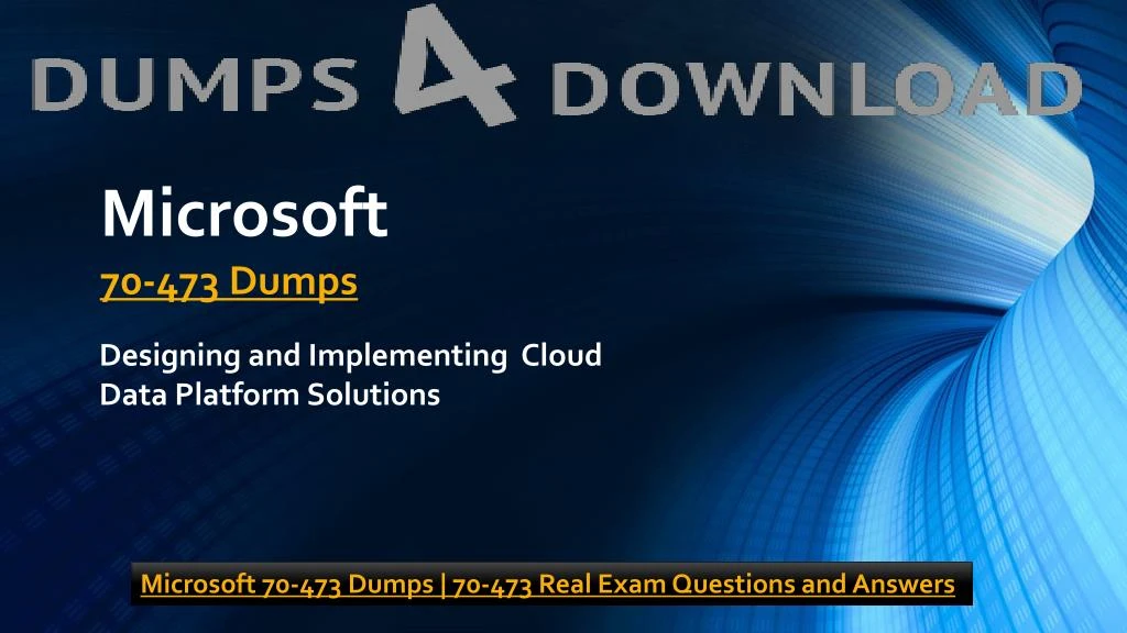 microsoft 70 473 dumps