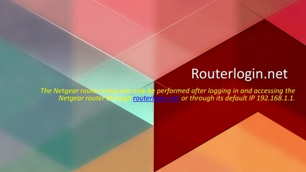 Routerlogin.net | netgear router setup | www.routerlogin.net
