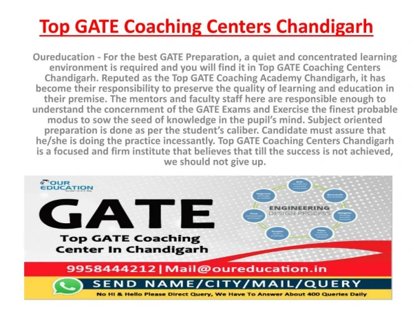 GATE Coaching in Chandigarh