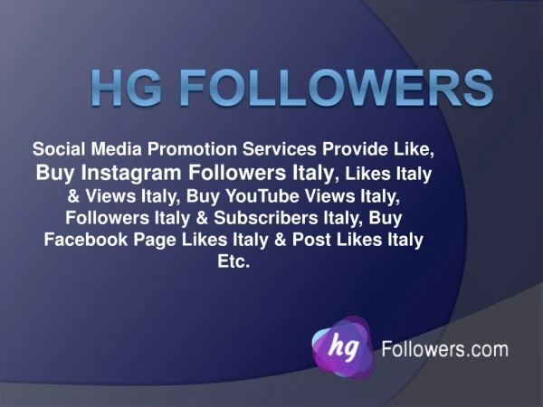 Buy Instagram Followers Italy
