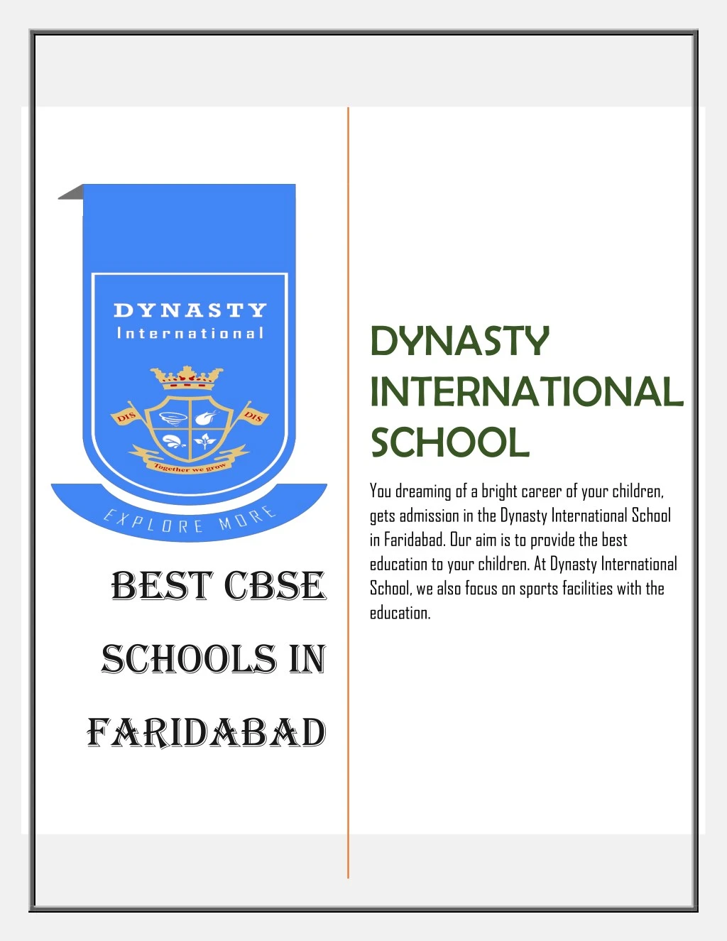 dynasty international school