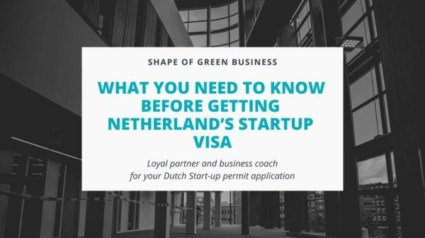 What You Need To Know Before Getting Netherland’s Startup Visa