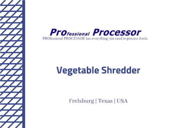 Vegetable shredder available online - ProProcessor.com