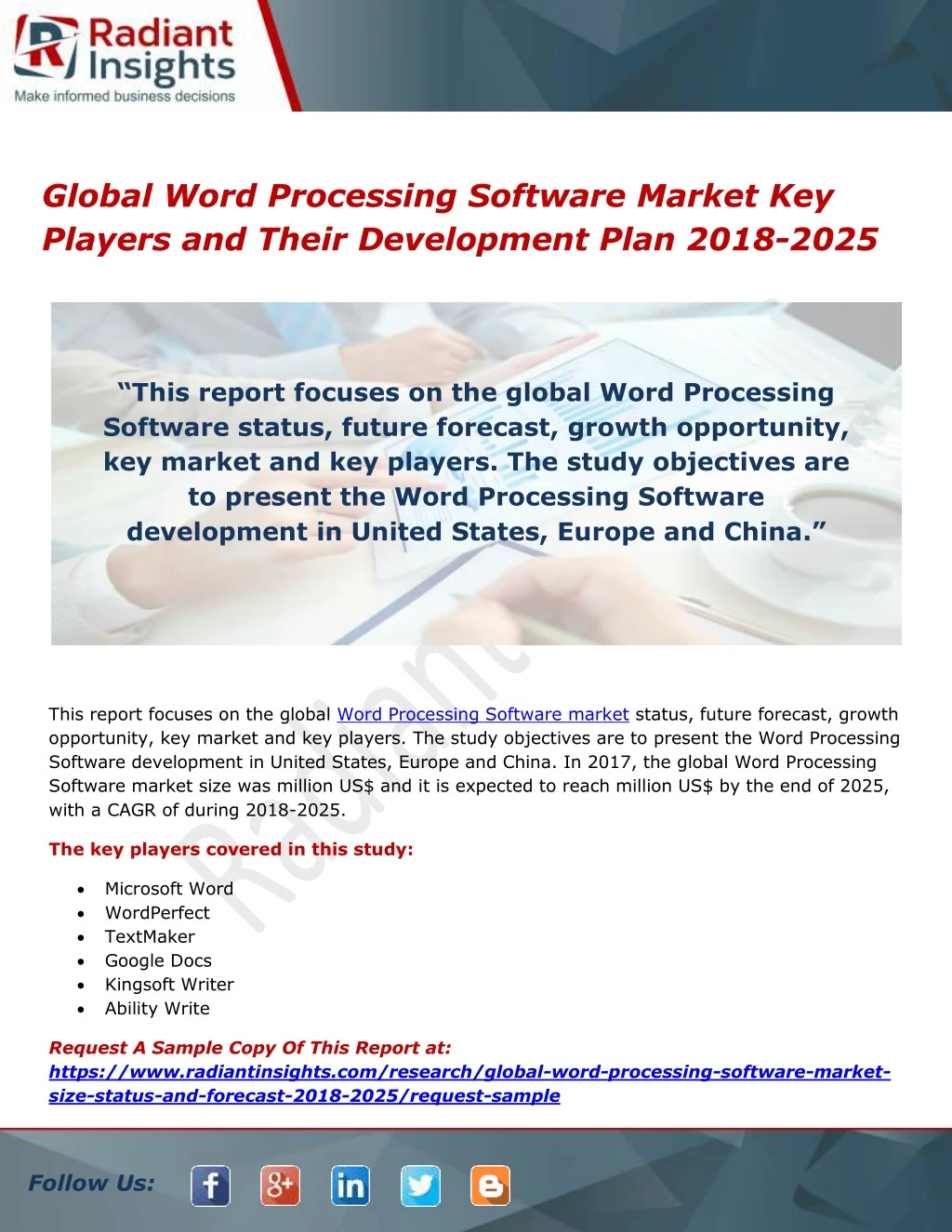 global word processing software market