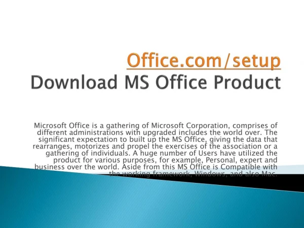 office com setup download ms office product