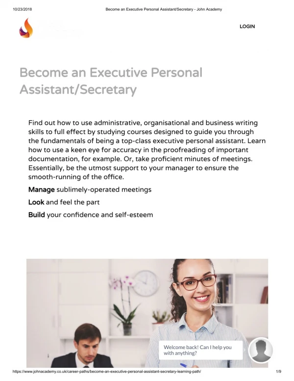 Become an Executive Personal Assistant - John Academy