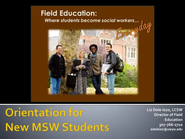 Orientation for New MSW Students