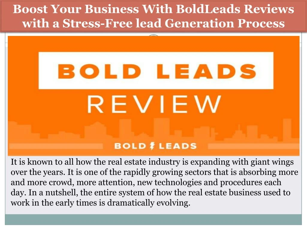 boost your business with boldleads reviews with