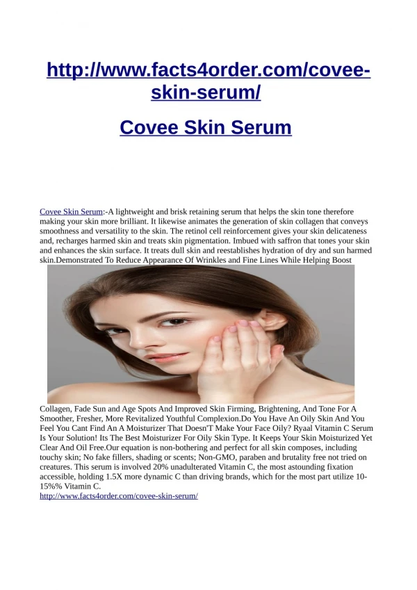 http://www.facts4order.com/covee-skin-serum/