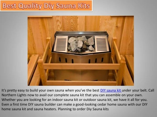 Best Quality Diy Sauna Kits