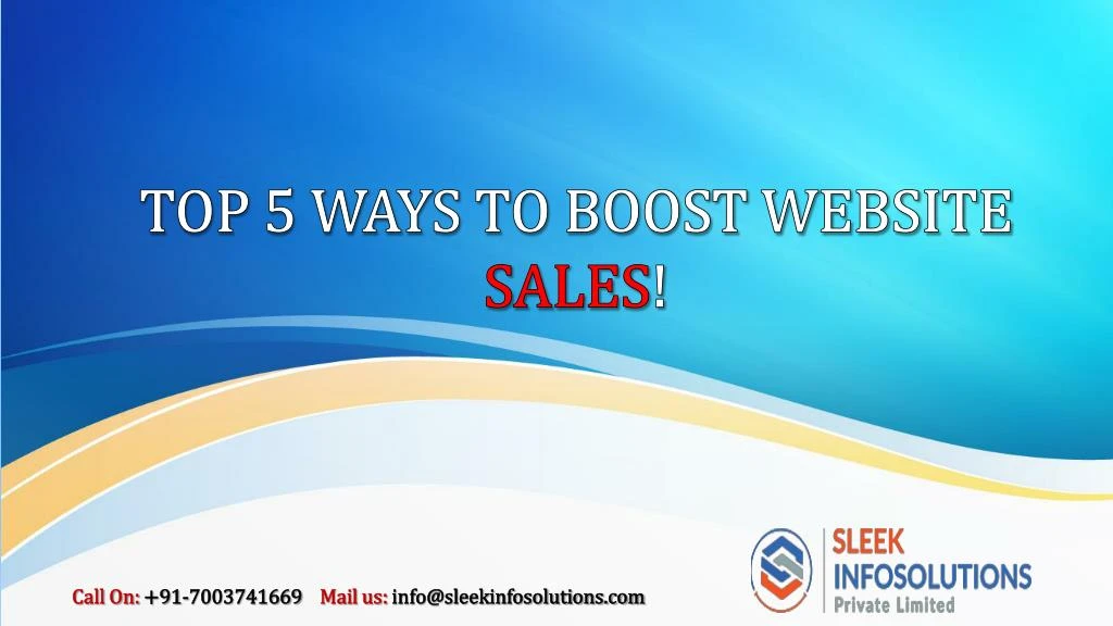 top 5 ways to boost website sales