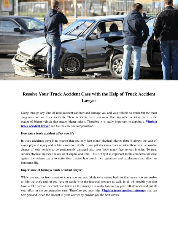 Virginia Truck Accident lawyer