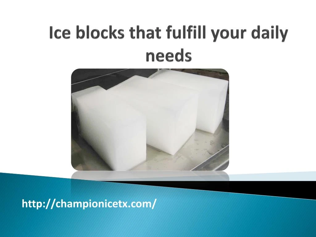 ice blocks that fulfill your daily needs