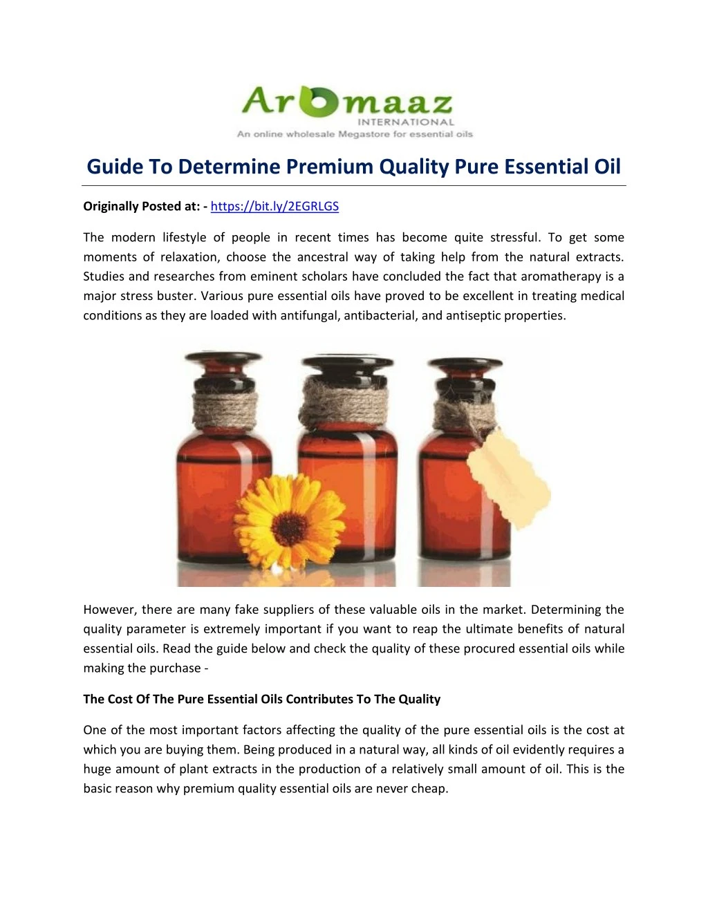 guide to determine premium quality pure essential