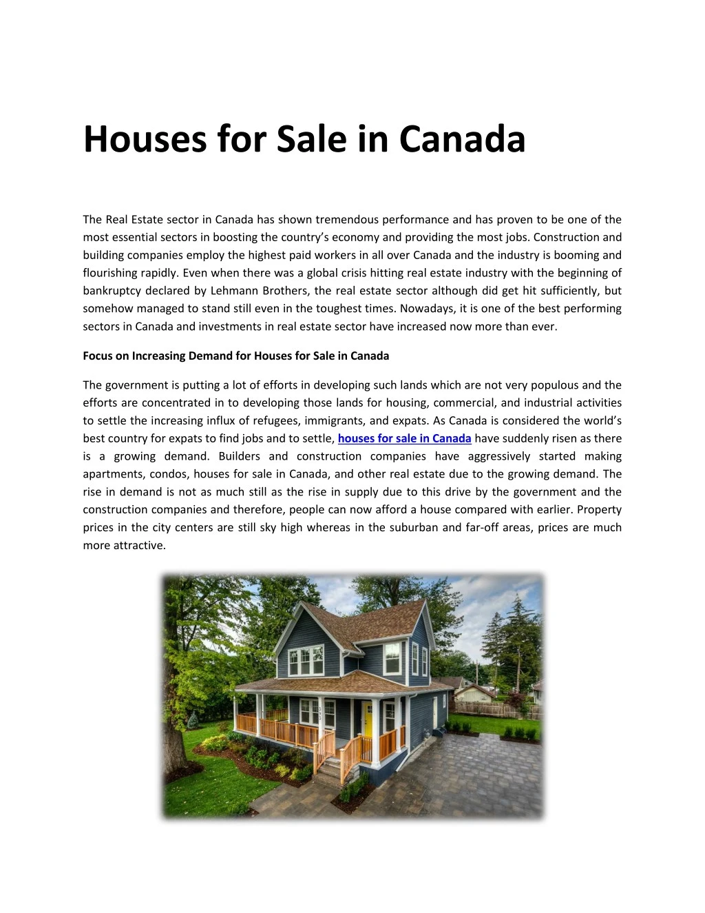 houses for sale in canada