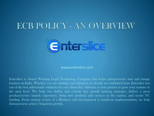 External Commercial Borrowings (ECBs) Policy