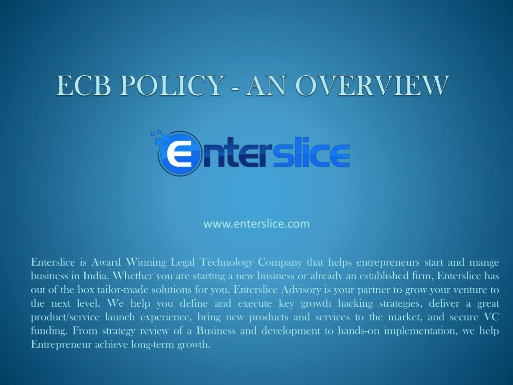 ecb policy an overview