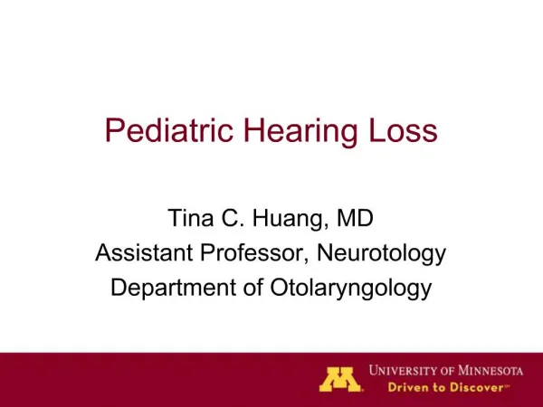 Pediatric Hearing Loss