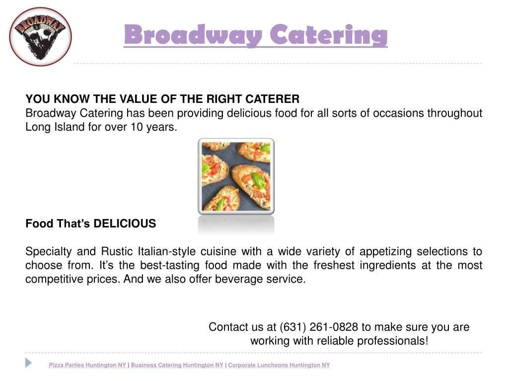 broadway catering