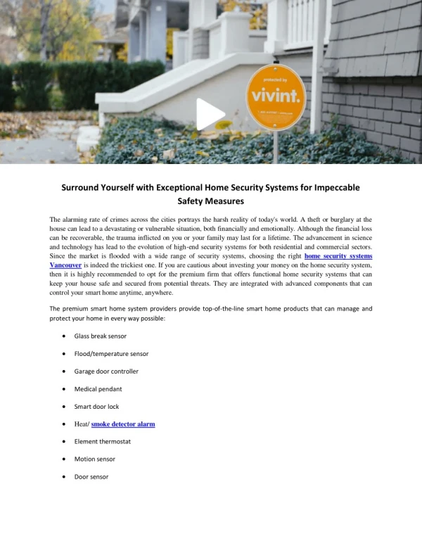 surround yourself with exceptional home security