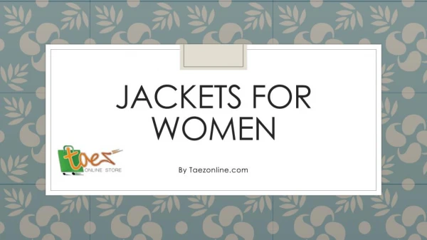 Buy Jackets for Women